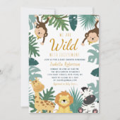 WILD EXCITEMENT | Safari Baby Dusche Einladung (Vorderseite)