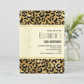 Wild & Exotic Leopard Print Pattern Birthday Invit Einladung (Stehend Vorderseite)
