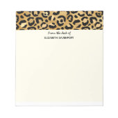 Wild & Exotic Leopard Print Pattern Border Notizblock (Vorderseite)