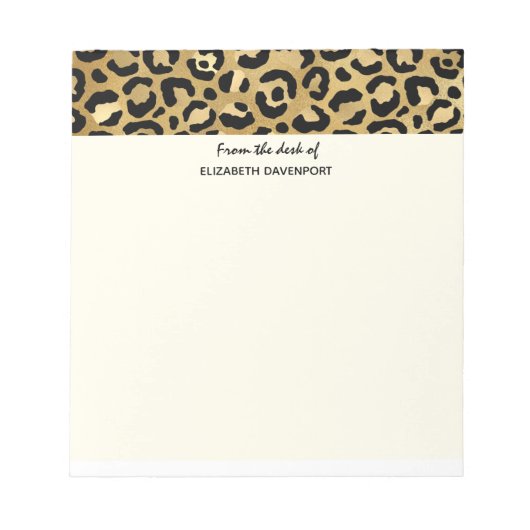 Wild & Exotic Leopard Print Pattern Border Notizblock (Vorderseite)