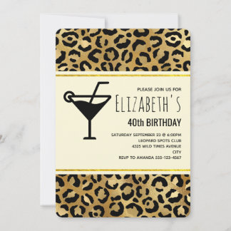 Wild & Exotic Leopard Print Pattern Geburtstag Einladung