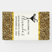 Wild & exotisch Leopard Druckmuster Bachelorette Banner (Horizontal)