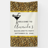 Wild & exotisch Leopard Druckmuster Bachelorette Banner (Vertikal)