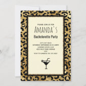Wild & exotisch Leopard Druckmuster Bachelorette Einladung (Vorderseite)