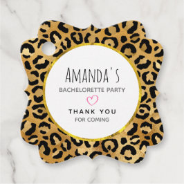 Wild & exotisch Leopard Druckmuster Bachelorette Geschenkanhänger