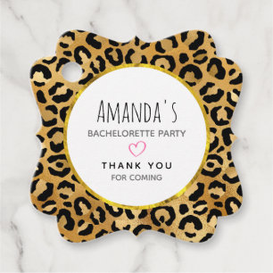 Wild & exotisch Leopard Druckmuster Bachelorette Geschenkanhänger