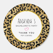 Wild & exotisch Leopard Druckmuster Bachelorette Magnet (Vorne)