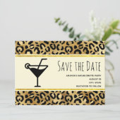 Wild & exotisch Leopard Druckmuster Bachelorette Save The Date (Stehend Vorderseite)