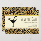 Wild & exotisch Leopard Druckmuster Bachelorette Save The Date (Vorne/Hinten)