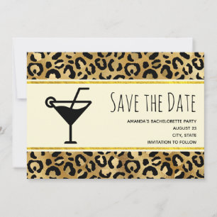 Wild & exotisch Leopard Druckmuster Bachelorette Save The Date
