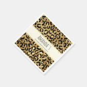 Wild & exotisch Leopard Druckmuster Bachelorette Serviette (Ecke)