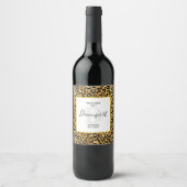 Wild & exotischer Leopard Print Pattern Wine makin Weinetikett (Vorderseite)