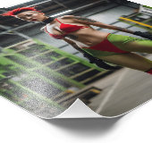 Wild Factory Punk Oriental Babe in Spandex Fotodruck (Ecke)