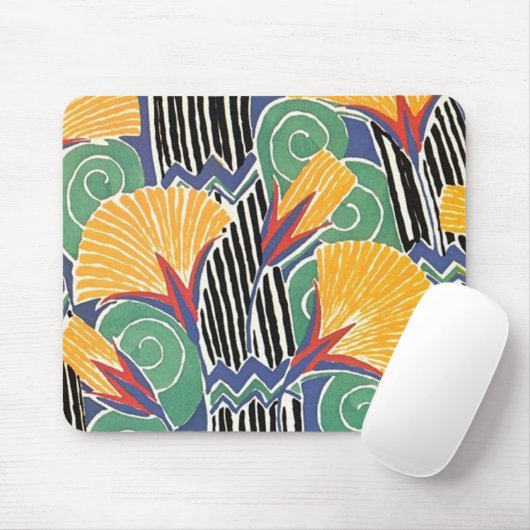 Wild farbenfrohe Art Deco Mousepad (Mit Mouse)