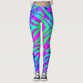 Wild farbenfrohe Zebra-Leggings Leggings (Vorderseite)