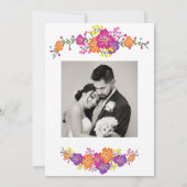 Wild farbige Blume Einladungskarte Einladung (Rückseite)