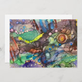 Wild farbiger Alkohol Tinte Abstrakt Art Blank Car Dankeskarte (Vorne/Hinten)