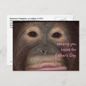Wild Father's Day Kisses Postkarte (Vorne/Hinten)
