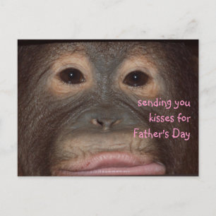 Wild Father's Day Kisses Postkarte