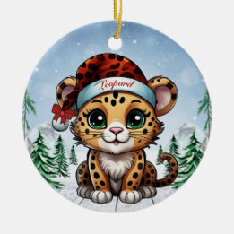 Wild Feline Lovers Woodland Wildlife Kitten 🐆🐈🐾 Keramik Ornament