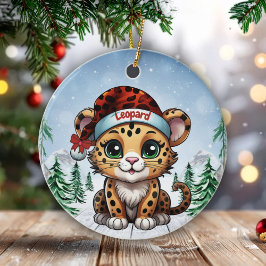 Wild Feline Lovers Woodland Wildlife Kitten 🐆🐈🐾 Keramik Ornament