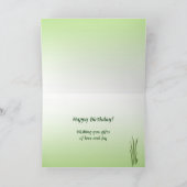 Wild Fern Abstrakter Geburtstag Karte (Innenseite)