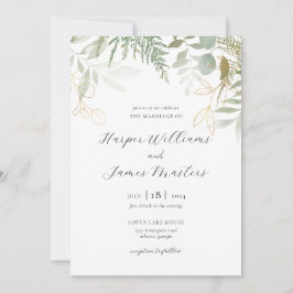 Wild Fern Greenery Wedding Einladung
