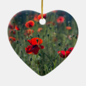 Wild Field of Poppies Ceramic Ornament (Hinten)