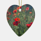 Wild Field of Poppies Ceramic Ornament (Links)