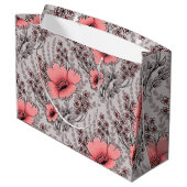 Wild fields patterned gift bag große geschenktüte (Rückseite Schrägansicht)