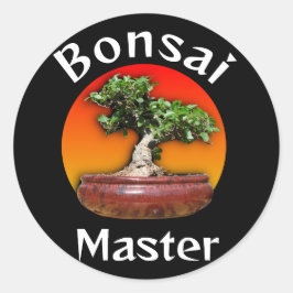 Wild Fig Bonsai Master Sunset Runder Aufkleber