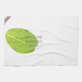 Wild Fig Leaf Minimalismus Natur Inspiriert Koch Geschirrtuch (Horizontal)