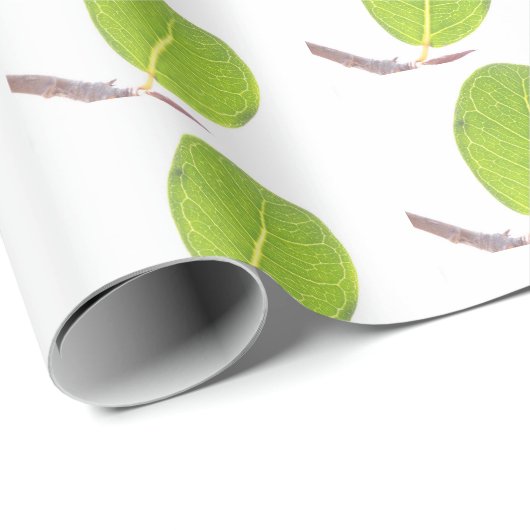 Wild Fig Rich grünes Leaf Textur Umhüllungspapier Geschenkpapier (Rolleneckpunkt)