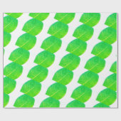 Wild Fig Rich grünes Leaf Textur Umhüllungspapier Geschenkpapier (Flach)