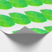 Wild Fig Rich grünes Leaf Textur Umhüllungspapier Geschenkpapier (Ecke)