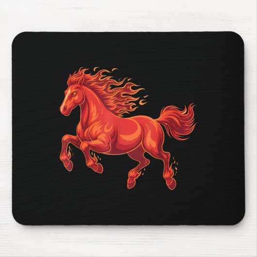 Wild Fire Horse Chinese Zodiac Sign Lunar New Year Mousepad (Vorne)