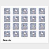 Wild Flamingo Quadratischer Aufkleber (Blatt)