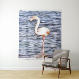 Wild Flamingo Wandteppich