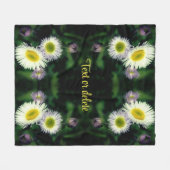 Wild Fleabane Daisy Blume Abstrakt Personalisiert Fleecedecke (Vorderseite (Horizontal))