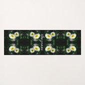 Wild Fleabane Daisy Blume Abstrakt Personalisiert Yogamatte (Rückseite (Horizontal))