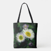 Wild Fleabane Daisy Blume Nah Up Tasche (Rückseite)