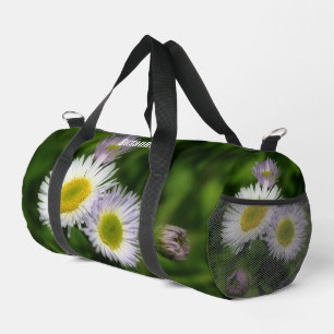 Wild Fleabane Daisy Blume Natur Personalisiert Duffle Bag