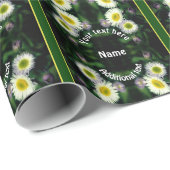 Wild Fleabane Daisy Blume Personalisiert Geschenkpapier (Rolleneckpunkt)