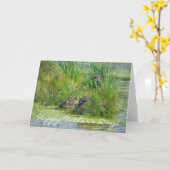 Wild fliegende Enten Tierschutzkarte des Vaters Karte (Gelbe Blume)