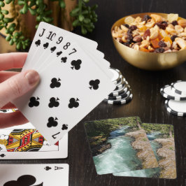 Wild fließende Flusslandschaft Spielkarten