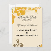 Wild Floral Ankündigungspostkarte (Vorne/Hinten)