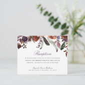 Wild Floral Bloom | Empfang Beilage Einladung (Stehend Vorderseite)