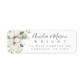 Wild Floral Blooms Elegant Script Return Address  (Vorne)