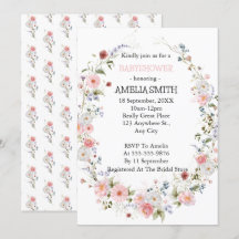 Wild Floral Bouquet Babydusche