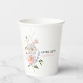 Wild Floral Bouquet Babydusche Pappbecher (Vorderseite)
